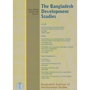 The Bangladesh Development Studies, Volume XXXVIII, Number 3, September 2015